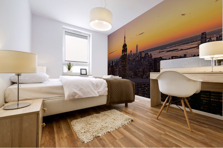 New York City Sunset Mural print