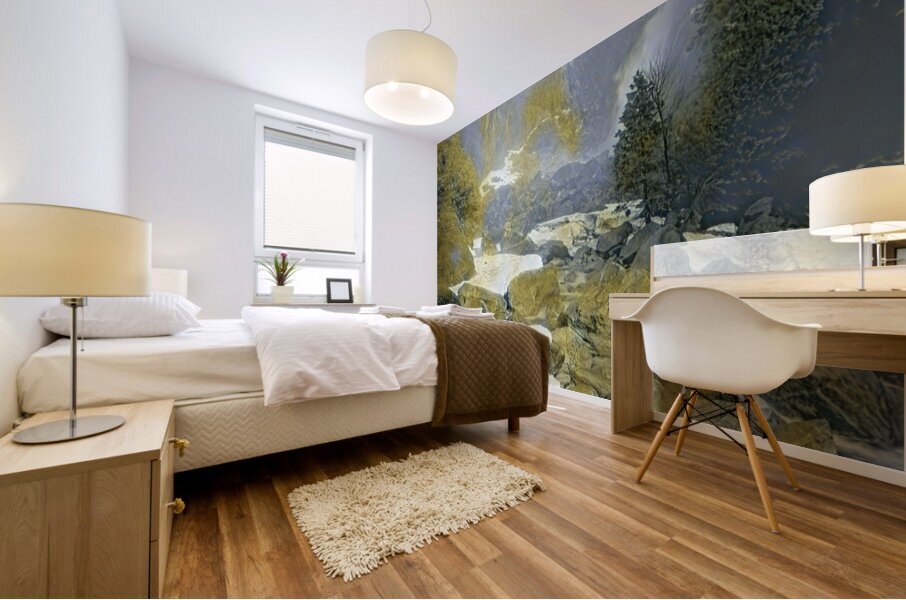 Yosemite Lower Waterfall Mural print