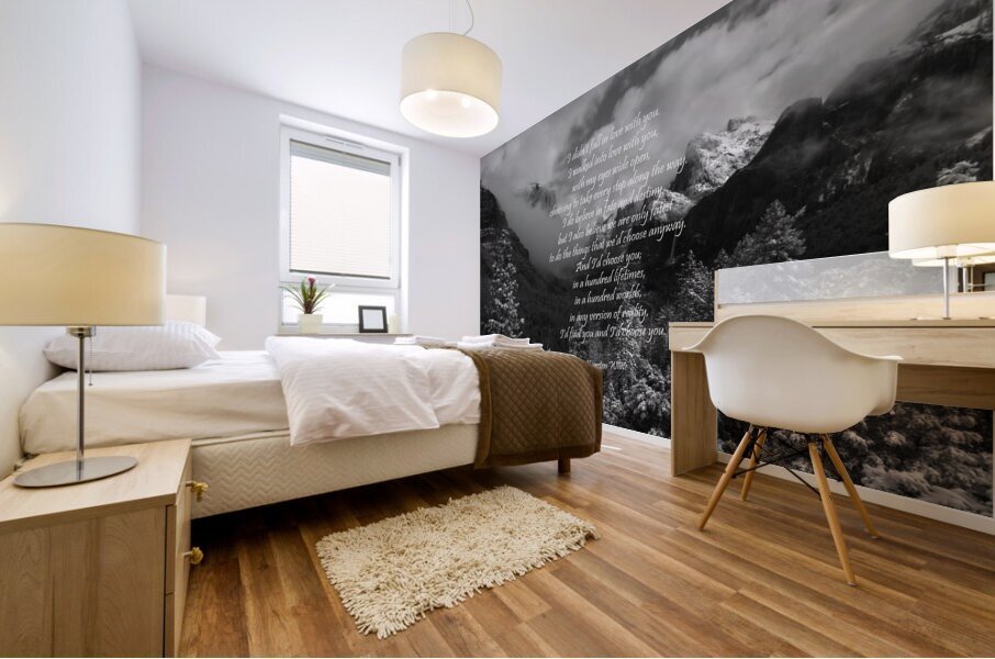 Walked in Love Poem Mural print