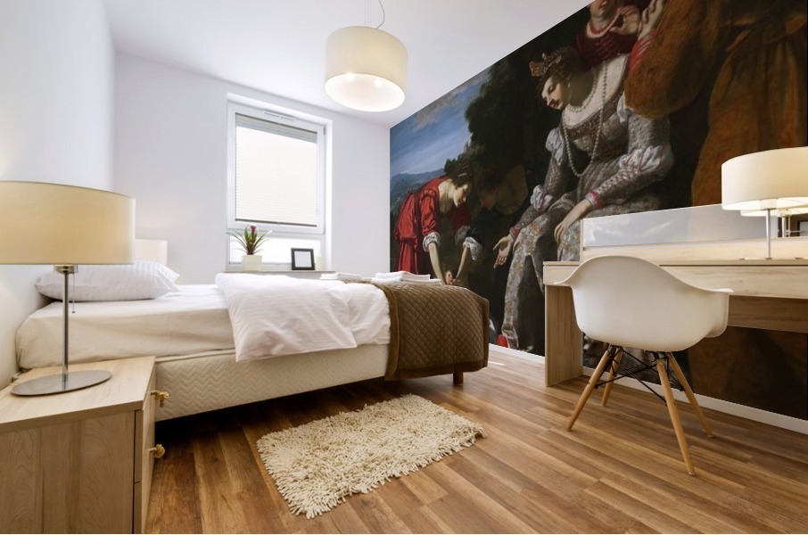 The discovery of Moses Mural print