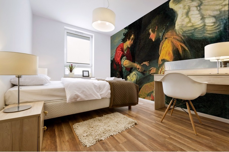 Tobias and the Archangel Raphael Mural print