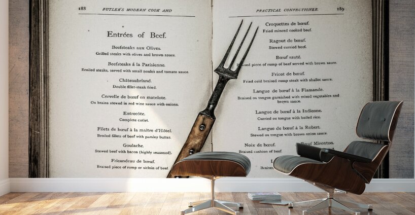 Old cookery book Wall Murals
