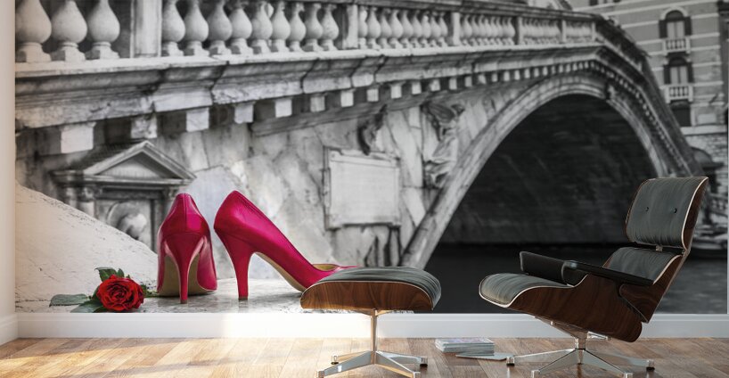 High heels on Rialto Bridge Wall Murals