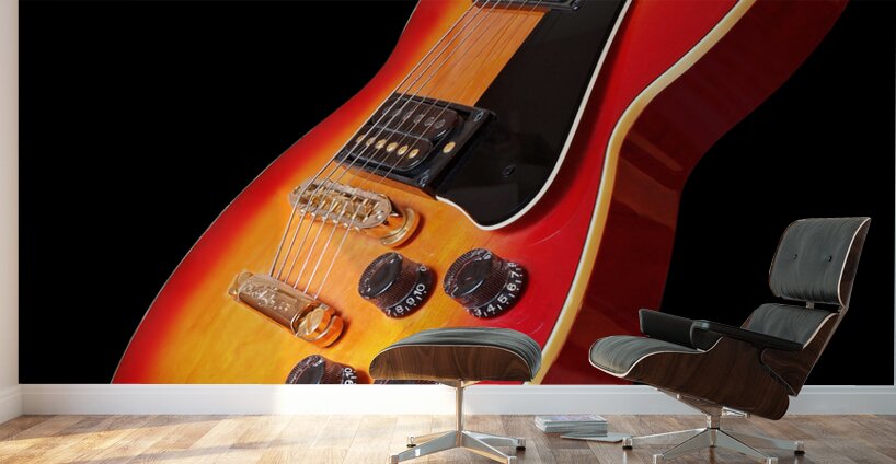 Electric Sunburst Guitar Wall Murals