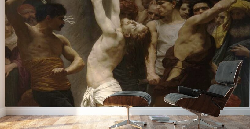 William  Adolphe  Bouguereau 1825 1905  The  Flagellation  of  Christ Wall Murals