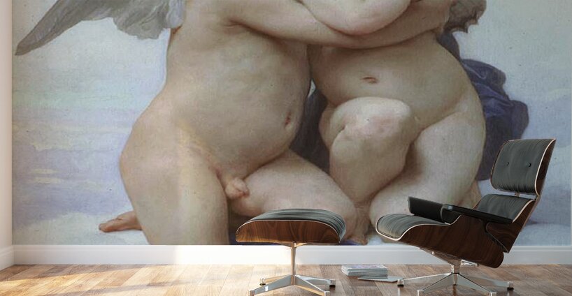 William  Adolphe  Bouguereau 1825 1905  L Amour  et  Psyche  enfants Wall Murals