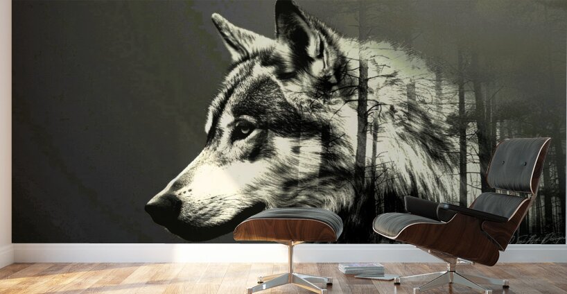 Wolf Silhouette  Wall Murals