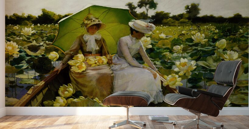 Charles Courtney Curran 1861 1942 Lotus Lilies  1888  Wall Murals
