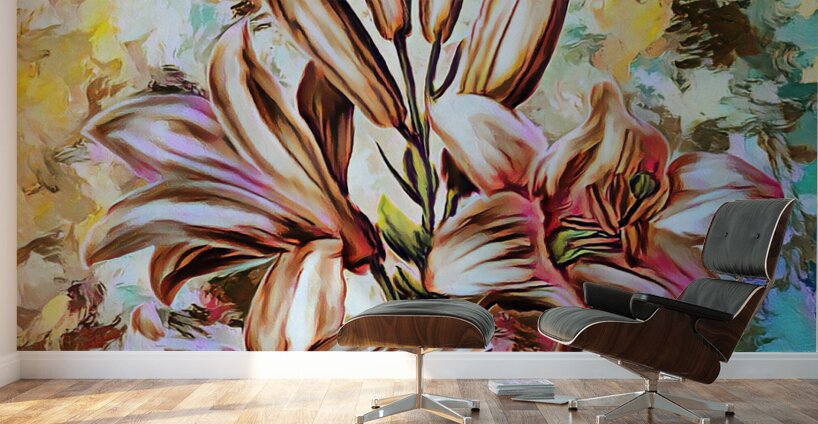 ArtXcl 138 Flowers oil paint style Wall Murals
