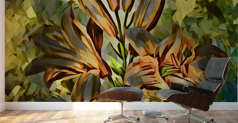 ArtXcl 140 Flowers oil polyart style Wall Murals