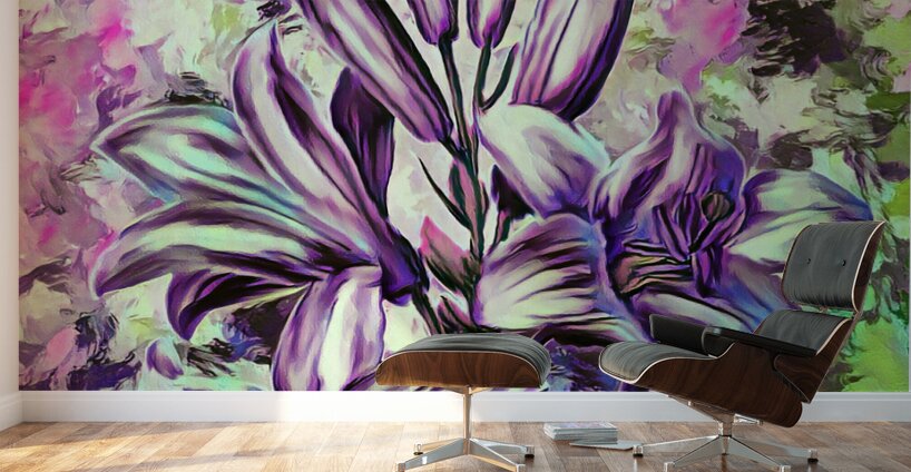 ArtXcl 141 Flowers oil paint style Wall Murals