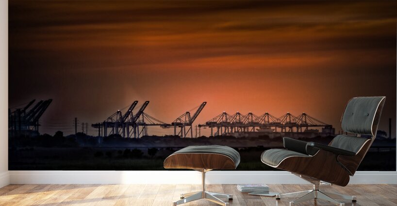 Savannah Shipyard at Sunset Wall Murals