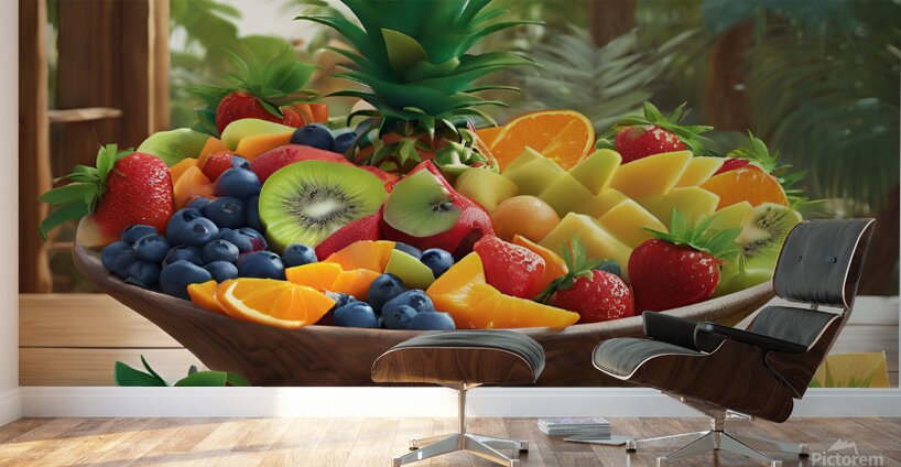 a mouthwatering scene set in a tropical Wall Murals