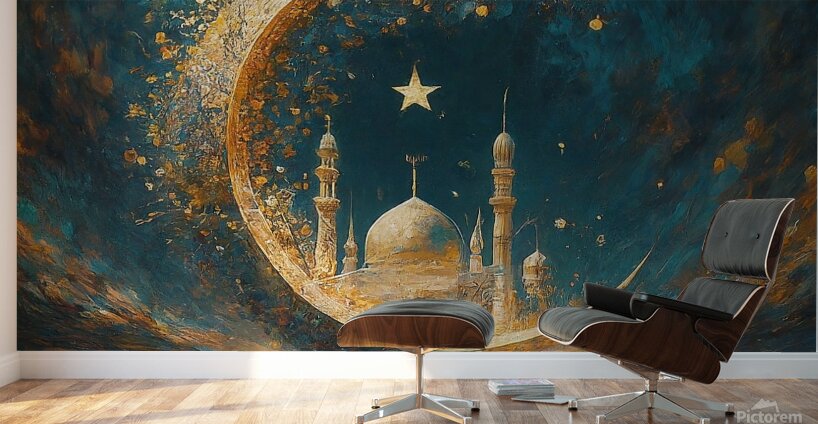 Moslem Mosque Crescent Stars Islamic Painting 6 Wall Murals