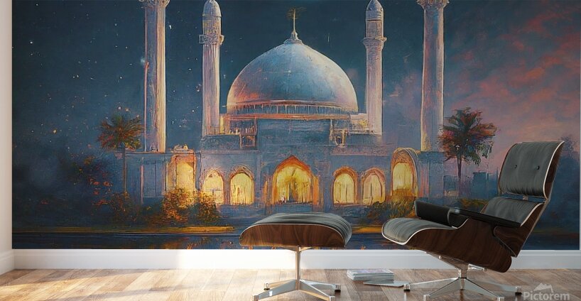 Moslem Mosque Crescent Stars Islamic Painting 7 Wall Murals