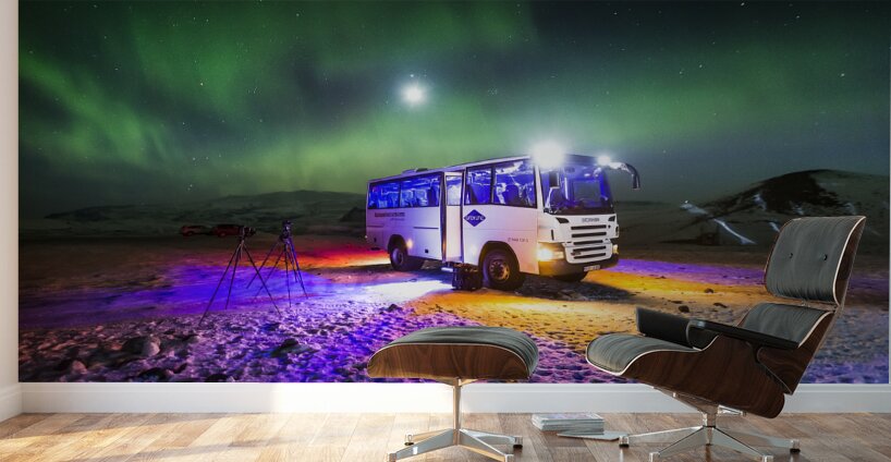 Aurora Borealis Tour Vatnajokull Ice Cap Iceland 168611 Wall Murals