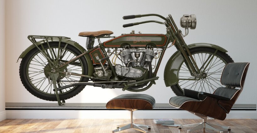 1919 Harley Davidson motorcycle on display 170409 Wall Murals