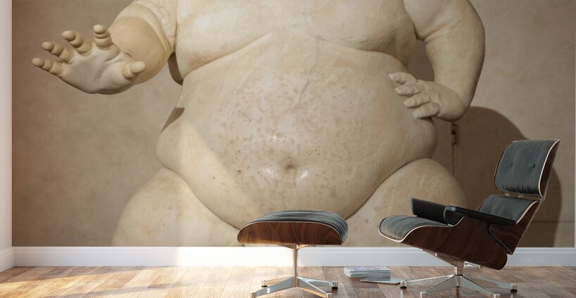 Morgante riding a tortoise marble statue by Valerio Cioli 1568 Wall Murals