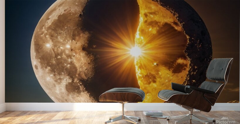 Default Picture of the sun and moon 1 1 Wall Murals