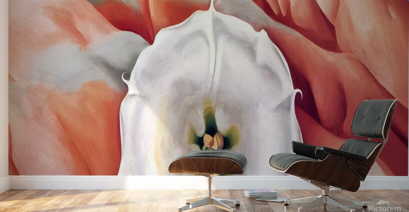 Georgia OKeeffe - Red hills and white flower II Wall Murals