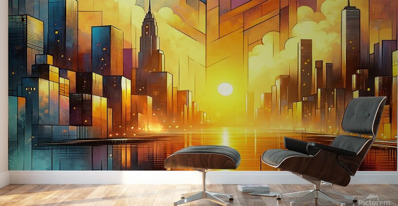 Industrial Dusk 5 Wall Murals