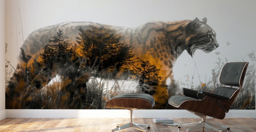 Wild Cat Prints Wall Murals