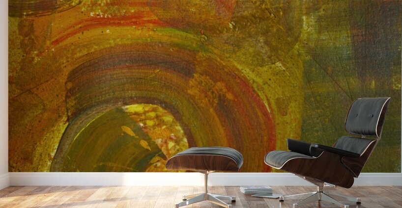 CONTENTMENT Abstract in Warm Yellow and Red   20240315 Wall Murals