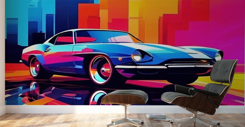 Neon Speedscape Wall Murals