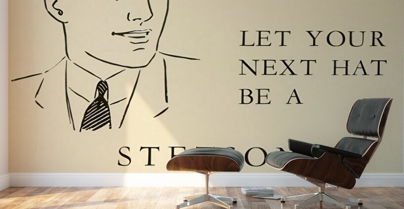 1930s stetson hat advertisement Wall Murals
