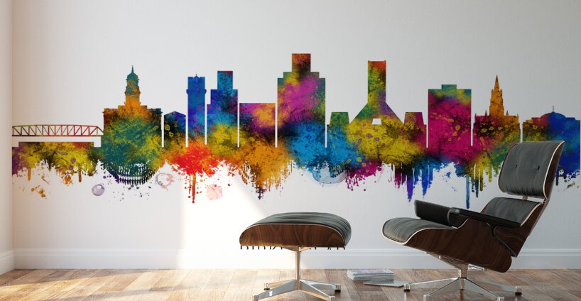Birkenhead England Skyline Wall Murals