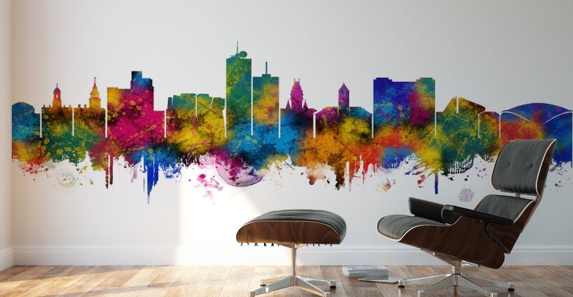 Cambridge USA Skyline Wall Murals