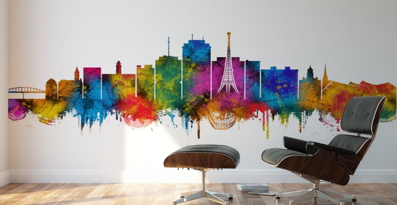 Canton Ohio Skyline Wall Murals