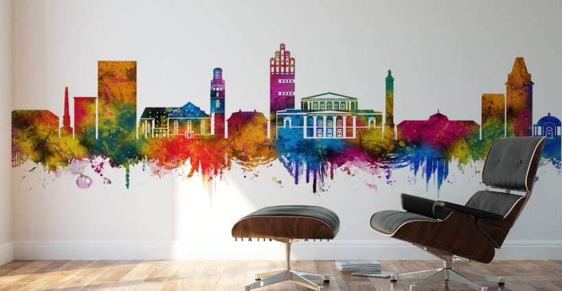 Darmstadt Germany Skyline Wall Murals