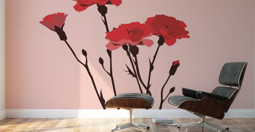 Pink Bouquet Wall Murals