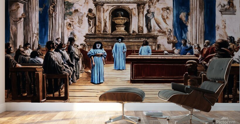 Saint Lucy Condemning Wall Murals