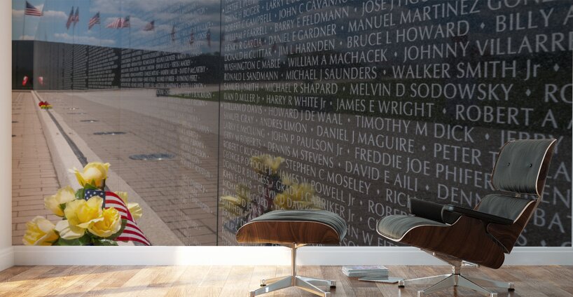 Vietnam Wall Yellow Roses Wall Murals