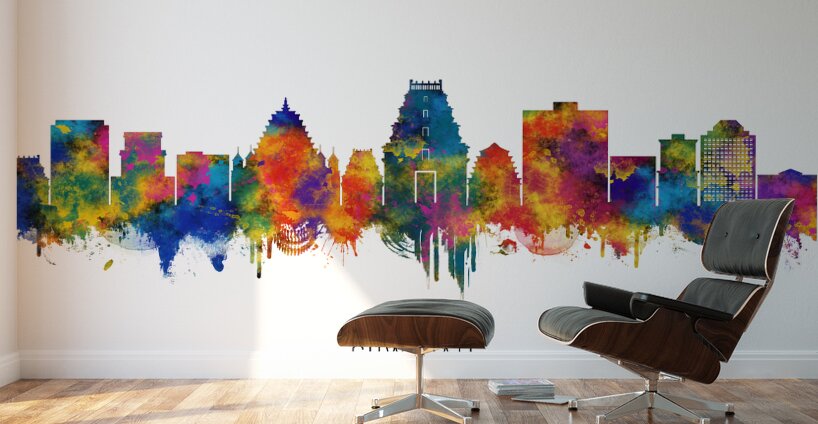 Guwahati Assam Skyline Wall Murals