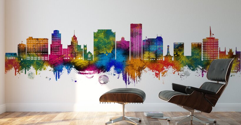 Hollywood California Skyline Wall Murals