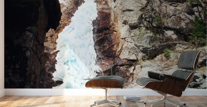 Icy Glen Ellis Falls Wall Murals