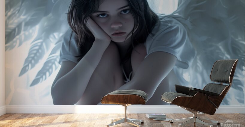 Contemplative Seraph Wall Murals