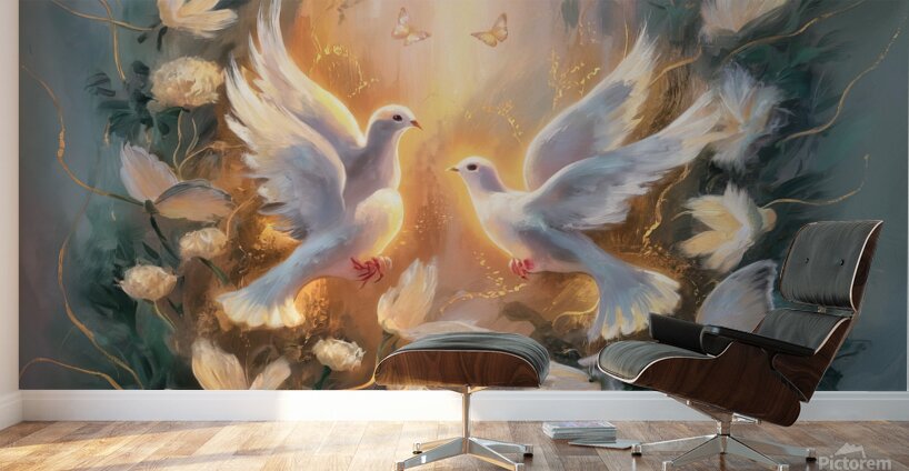 abstract oil painting that captures the essence of butterfly Wall Murals