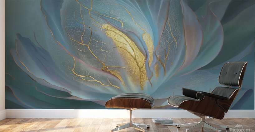 abstract oil painting that captures the essence of flowers  Wall Murals