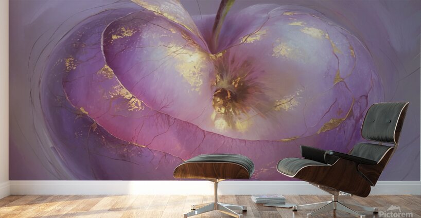 abstract oil painting that captures the essence of flowers  Wall Murals