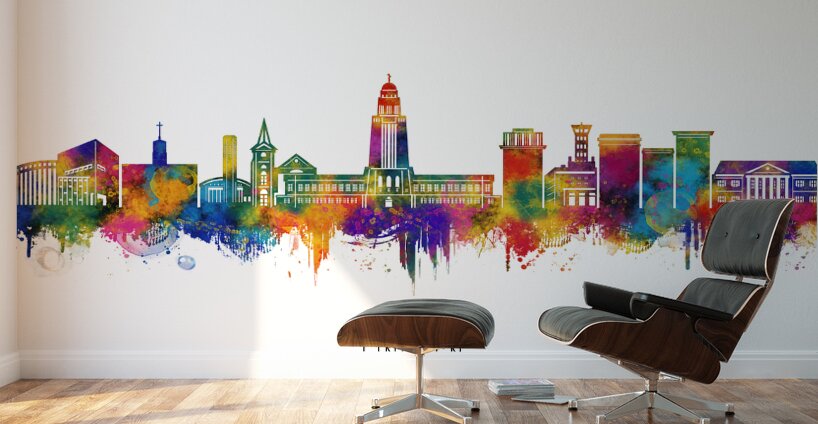 Lincoln USA Skyline Wall Murals