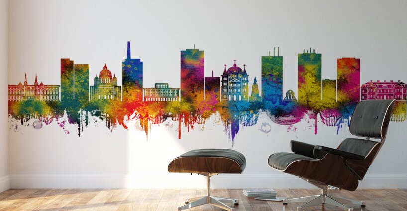 Lodz Poland Skyline Wall Murals