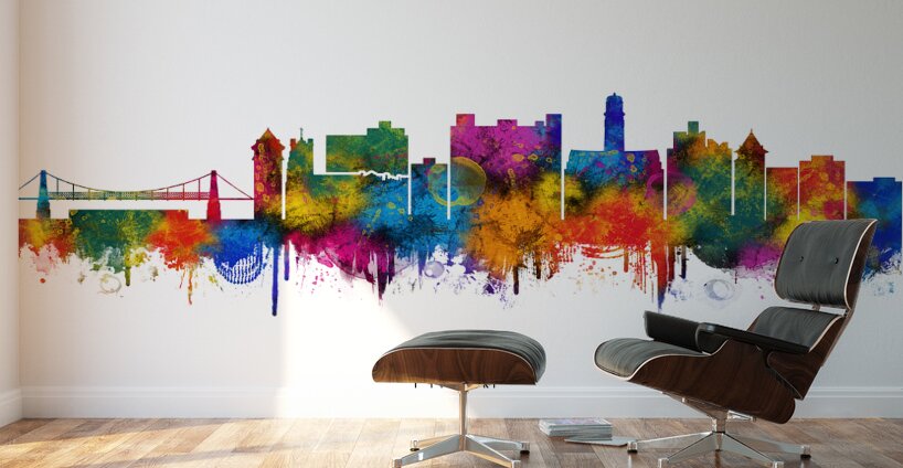 Luton England Skyline Wall Murals