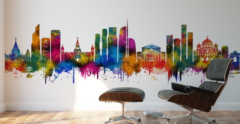 Moscow Russia Skyline Wall Murals
