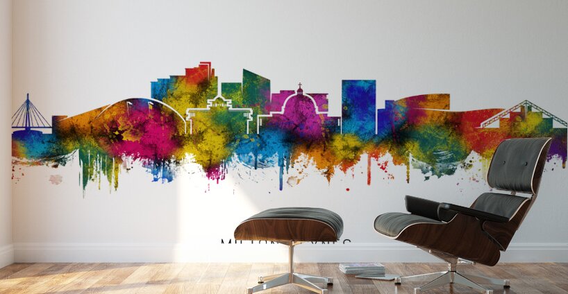 Milton Keynes England Skyline Wall Murals