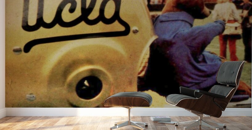 1980s ucla football helmet cart Wall Murals