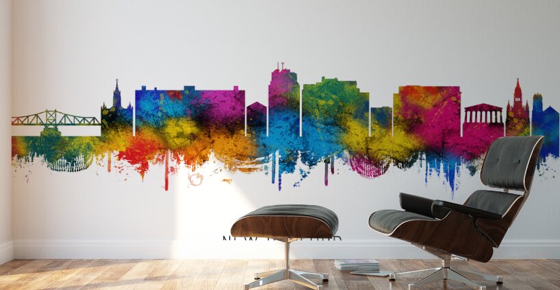 New Bedford Massachusetts Skyline Wall Murals